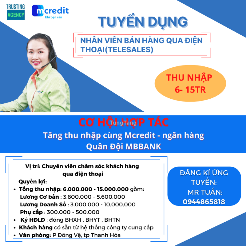 Tuyển dụng nhân viên chăm sóc khách hàng( kênh chăm sóc qua điện thoại) - Tung Tăng