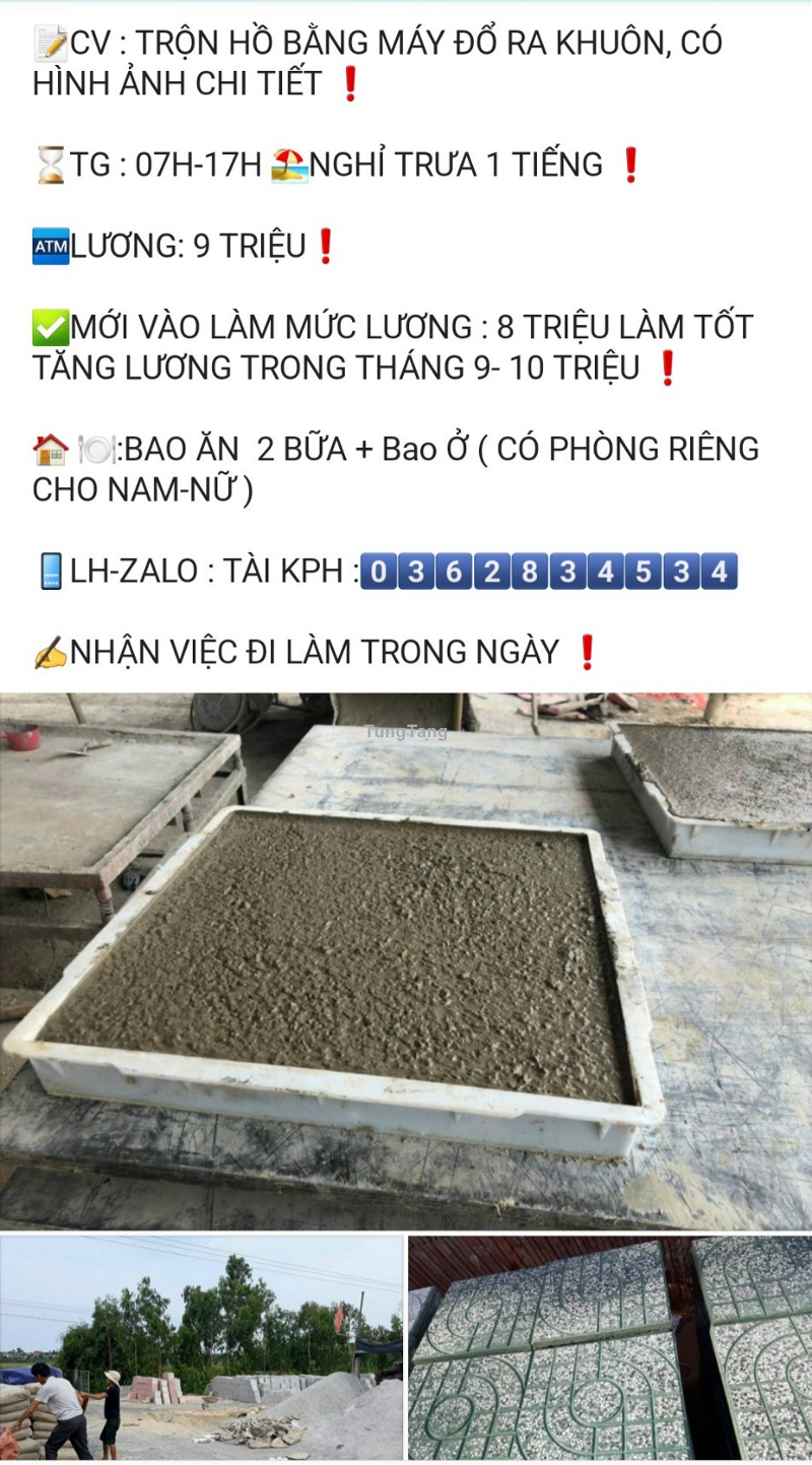 TUYỂN LAO ĐỘNG PHỔ THÔNG BAO ĂN Ở - Tung Tăng