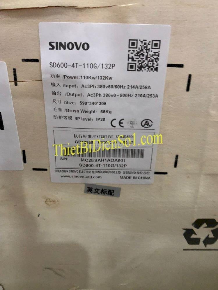 Biến tần SINOVO SD600 110Kw-Cty Thiết Bị Điện Số 1 - Tung Tăng