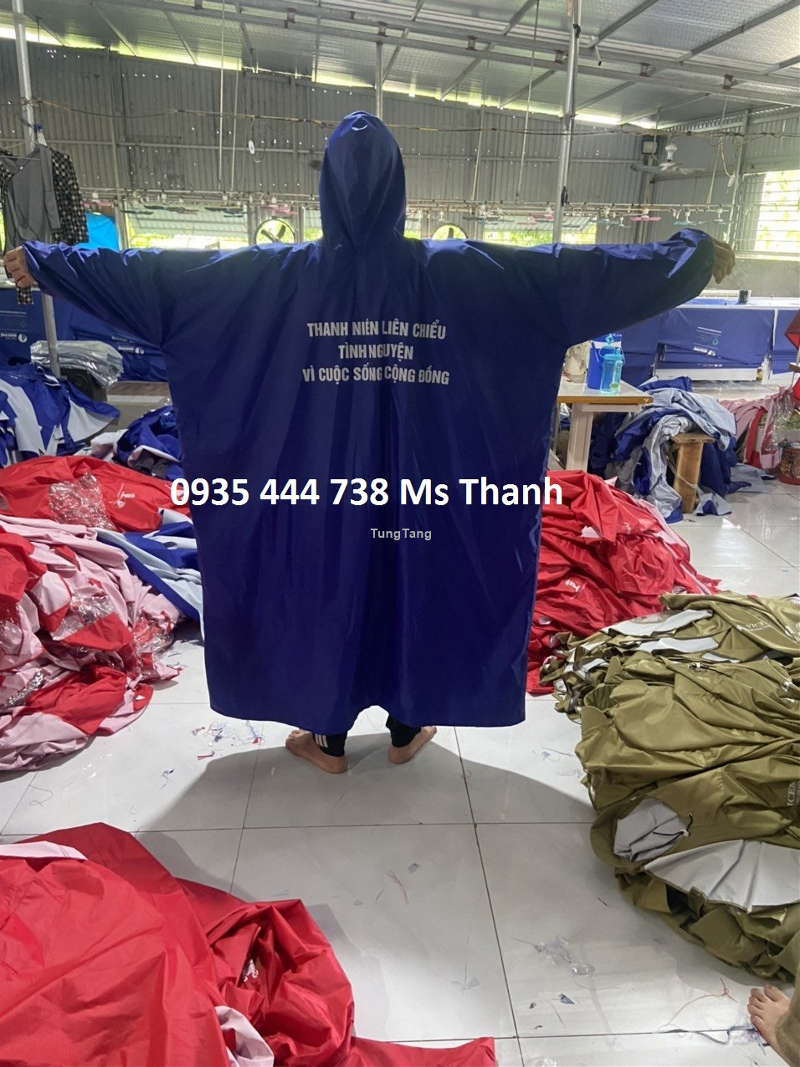 Cung cấp áo mưa bít,cánh dơi in logo thương hiệu tại Quảng Nam - Tung Tăng