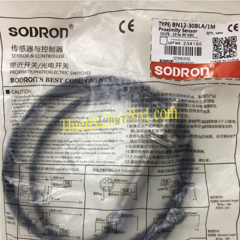 Cảm biến Sodron BN12-20BAA/2M - Cty Thiết Bị Điện Số 1