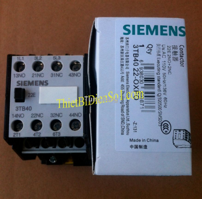 Khởi động từ Siemens 3TB4022-0XF0 - Cty Thiết Bị Điện Số 1 - Tung Tăng