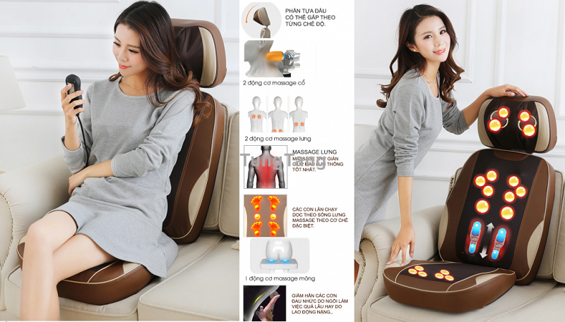 Ghế massage 2 trong 1 Hàn Quốc: vừa là máy massage toàn thân vừa massage bàn chân tiện dụng