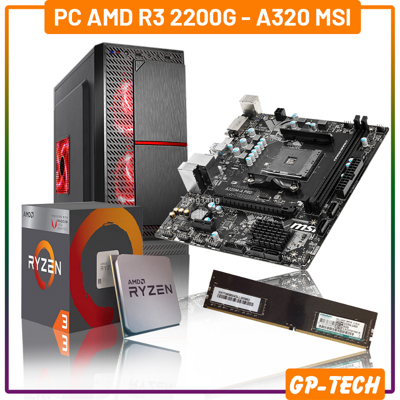 Máy tính để bàn AMD A320/ RYZEN 3 2200G chiến LOL, FO4, Võ Lâm Max Setting - Tung Tăng