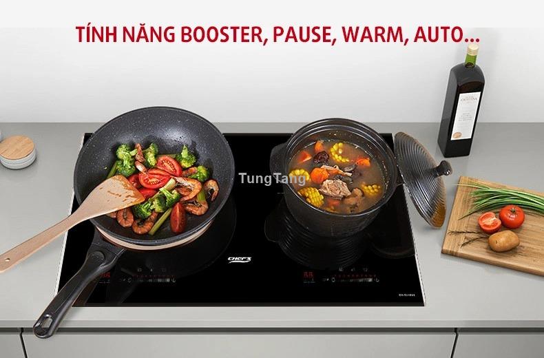 So sánh về chức năng ủ ấm trên bếp từ Chefs - Tung Tăng