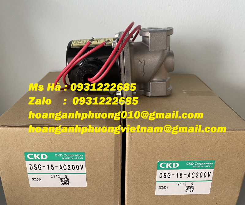 Van ngắt gas DSG-15- AC200V CKD ( valve solenoid)