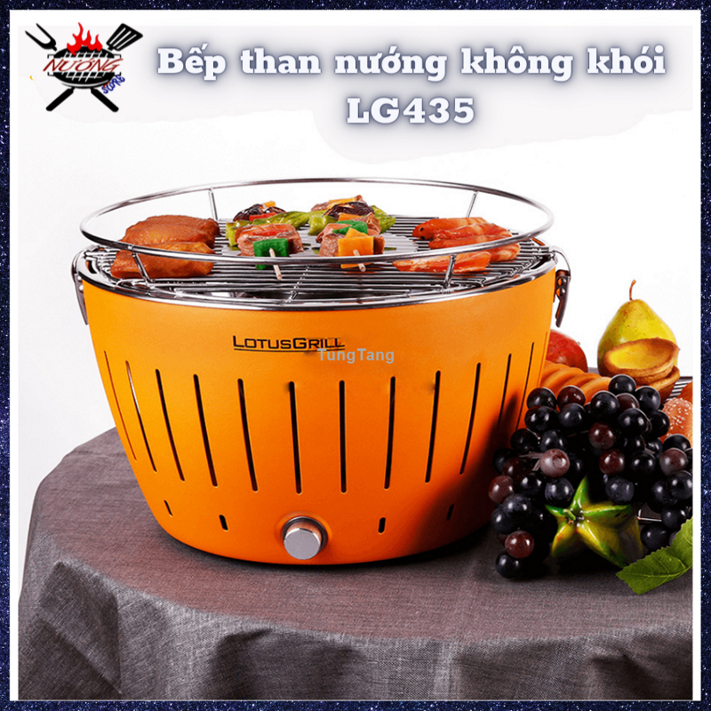 Bếp nướng than hoa, không khói cỡ lớn Lotus Grill LG435, dùng cho chung cư, du lịch, dã ngoại - Tung Tăng
