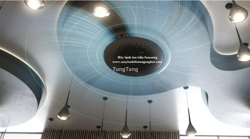 Thiết kế đẹp mắt của điều hòa âm trần tròn Samsung tại Thiên Ngân Phát