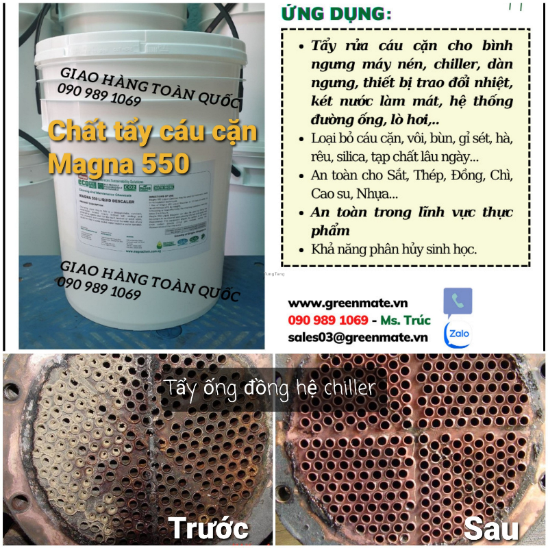 Magna 550 - Chất tẩy rửa ĐƯỜNG ỐNG, Lò HƠI, THIẾT BỊ TRAO ĐỔI NHIỆT, Cooling, chiller... - Tung Tăng