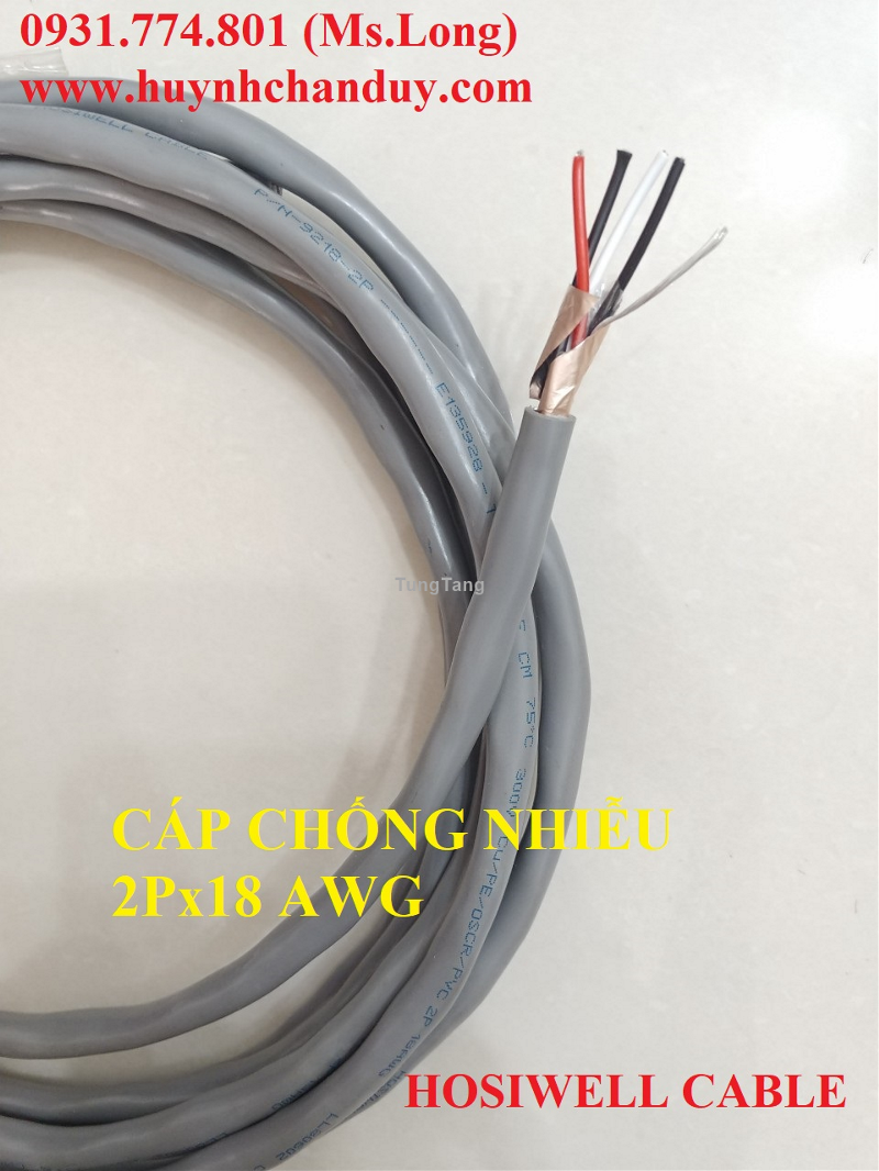 Cáp tín hiệu chống nhiễu Hosiwell 2Px18AWG - Tung Tăng