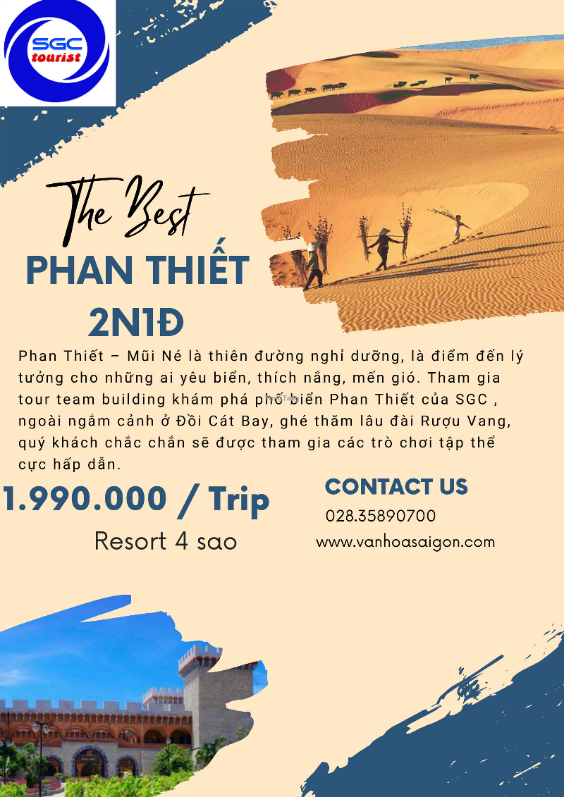 Tour Phan Thiết 2N1Đ chương trình mới lạ hấp dẫn - Tung Tăng